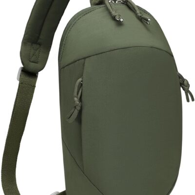 Small Sling Bag with RFID Blocking, Mini Fanny Pack for Women Men, Convertible Crossbody Anti Theft Chest Bag for Travel Hiking Running