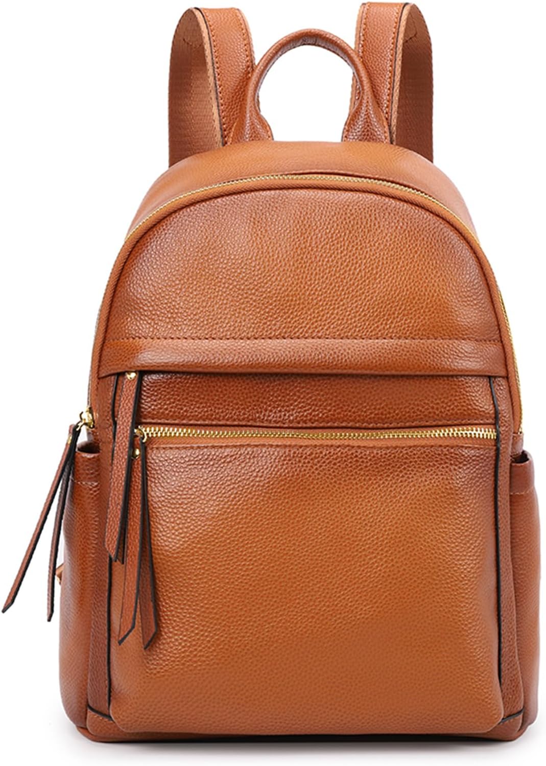 Genuine Leather Backpack Purse for Women, Medium Soft Daypack