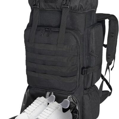 80L 100 liters Hiking Backpack Camping Rucksack, Men Outdoor Travel Climbing Knapsack Mountaineering Trekking Backpack