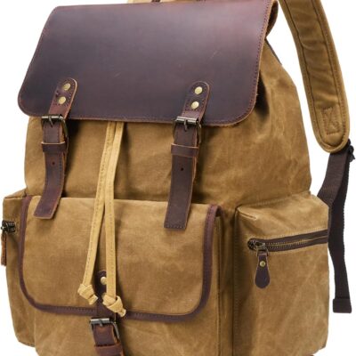 Vintage Waxed Canvas Backpack