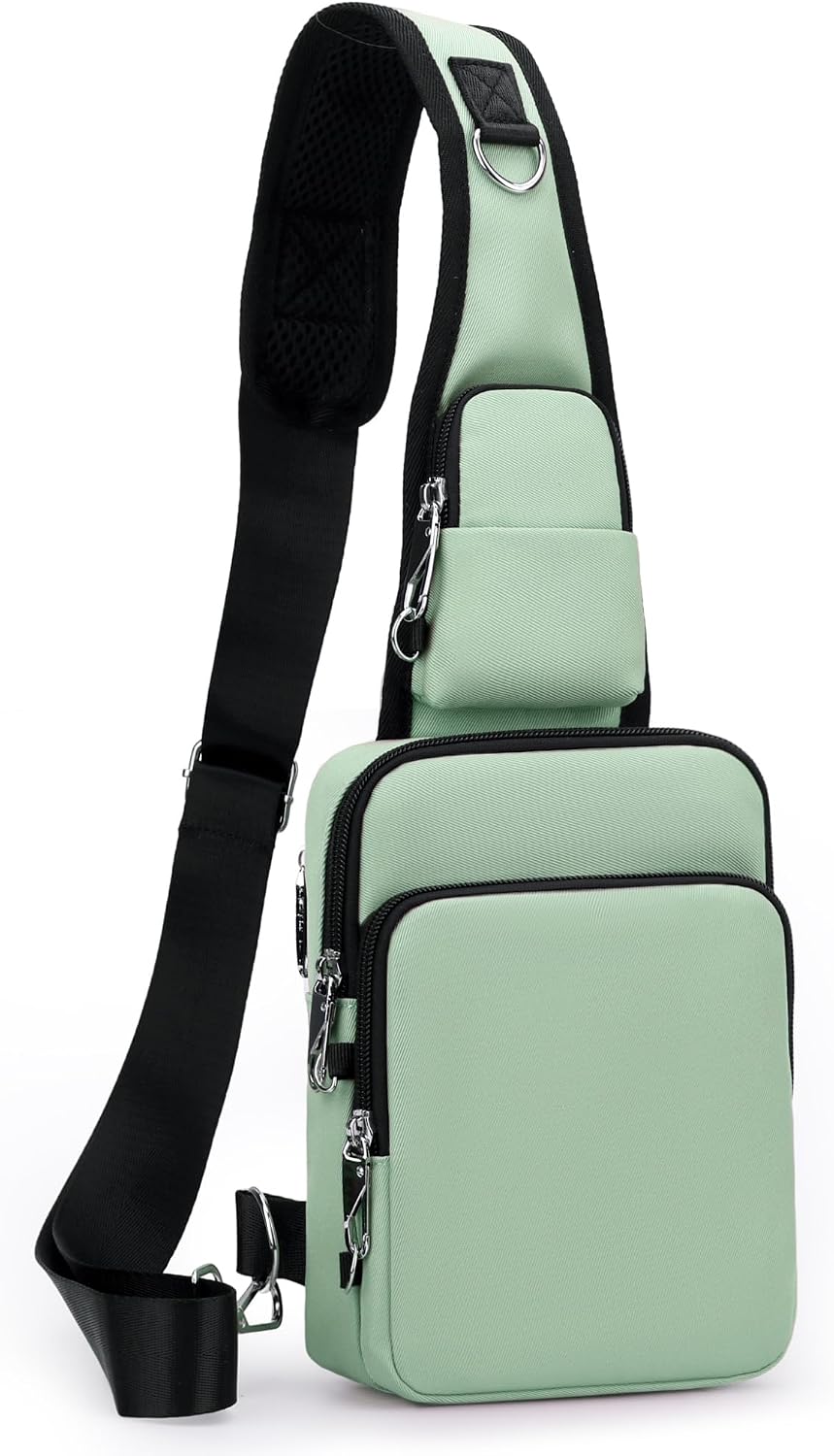 Small Sling Bag Anti Theft Crossbody Bag with RFID Blocking & Zipper Lock