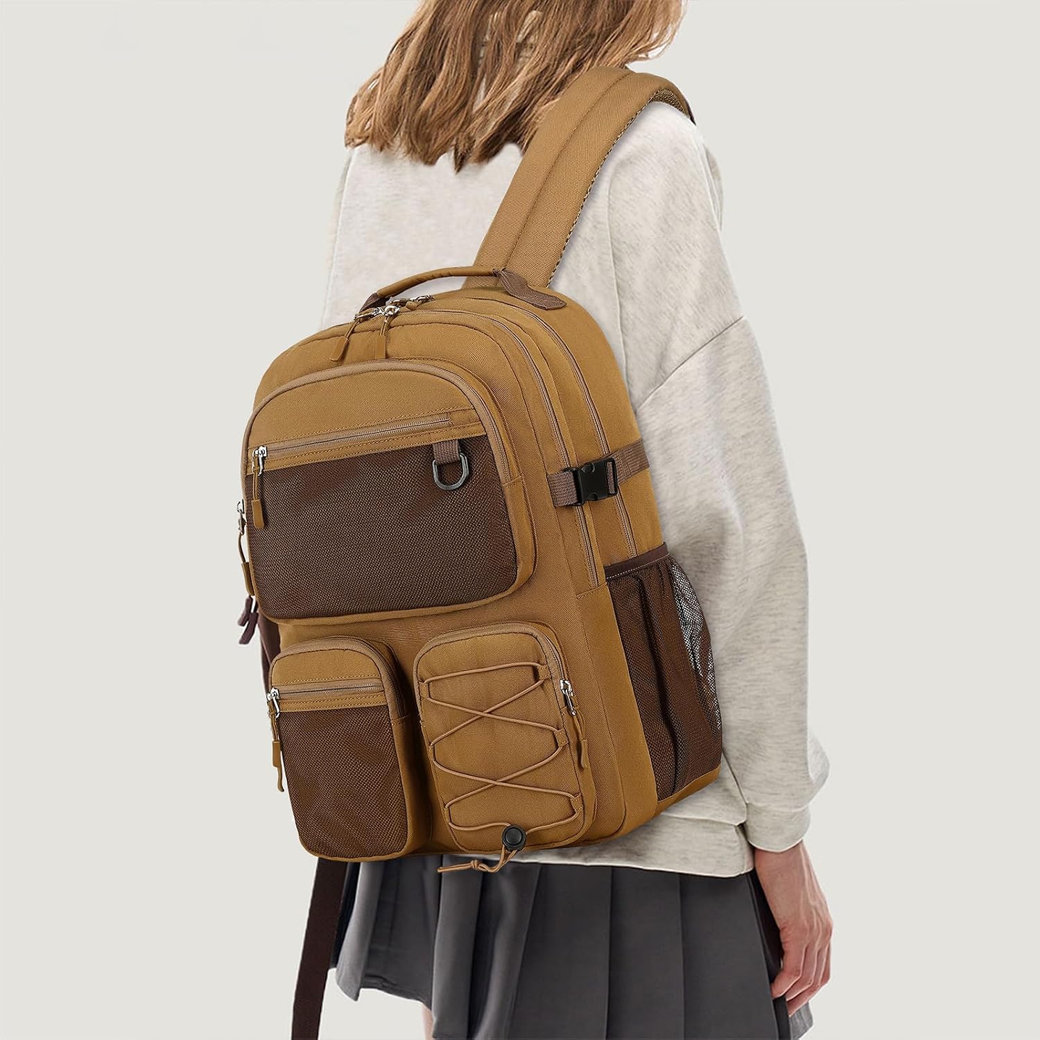 Water Resistant Daypack with Mulitiple Pockets for Travel Outdoor College, 15.6 inch Laptop Backpack for Men and Women - Image 2