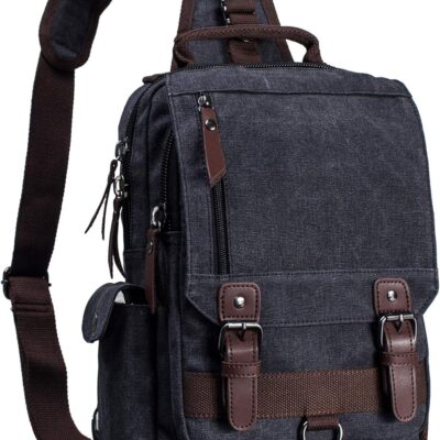 Retro Canvas Messenger Bag — Unisex Crossbody Shoulder Sling Bag for Travel, Work & Daily Use
