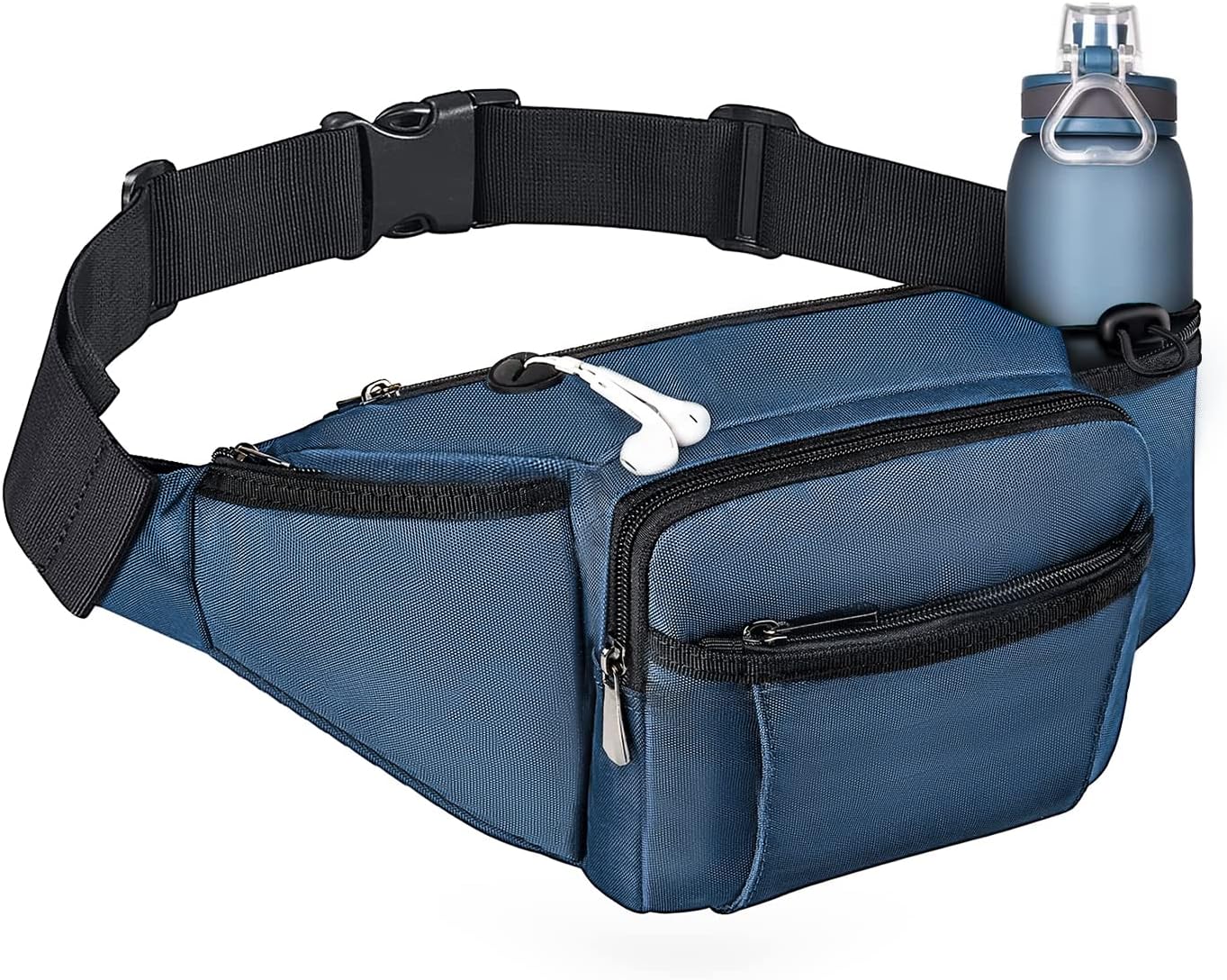 Fanny Pack with Water Bottle Holder, Hiking Waist Bag for Men Women