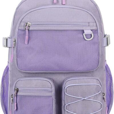 Water Resistant Backpack with Mulitiple Pockets for Travel Outdoor College, 15.6 inch Laptop Bookbag for Girl and Women